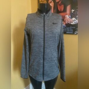 Nike Black and Gray Dri-FIT Jacket